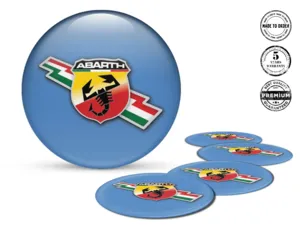 Fiat Abarth Calcomanías de Aro Edición Pegatinas Silicona Custom